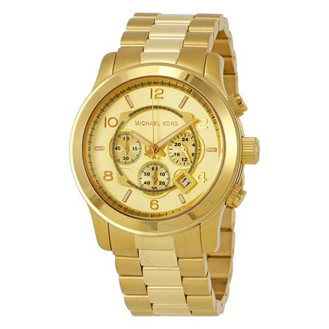 michael kors mens watch mk8077|Michael Kors champagne dial.